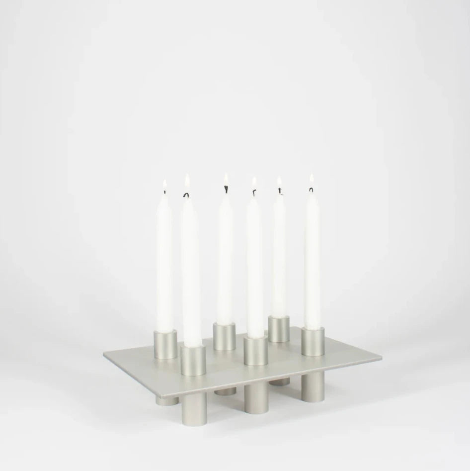 NIKO JUNE P-L 06 Candle Holder Silver