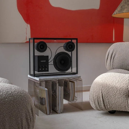 Transparenter Lautsprecher Schwarz