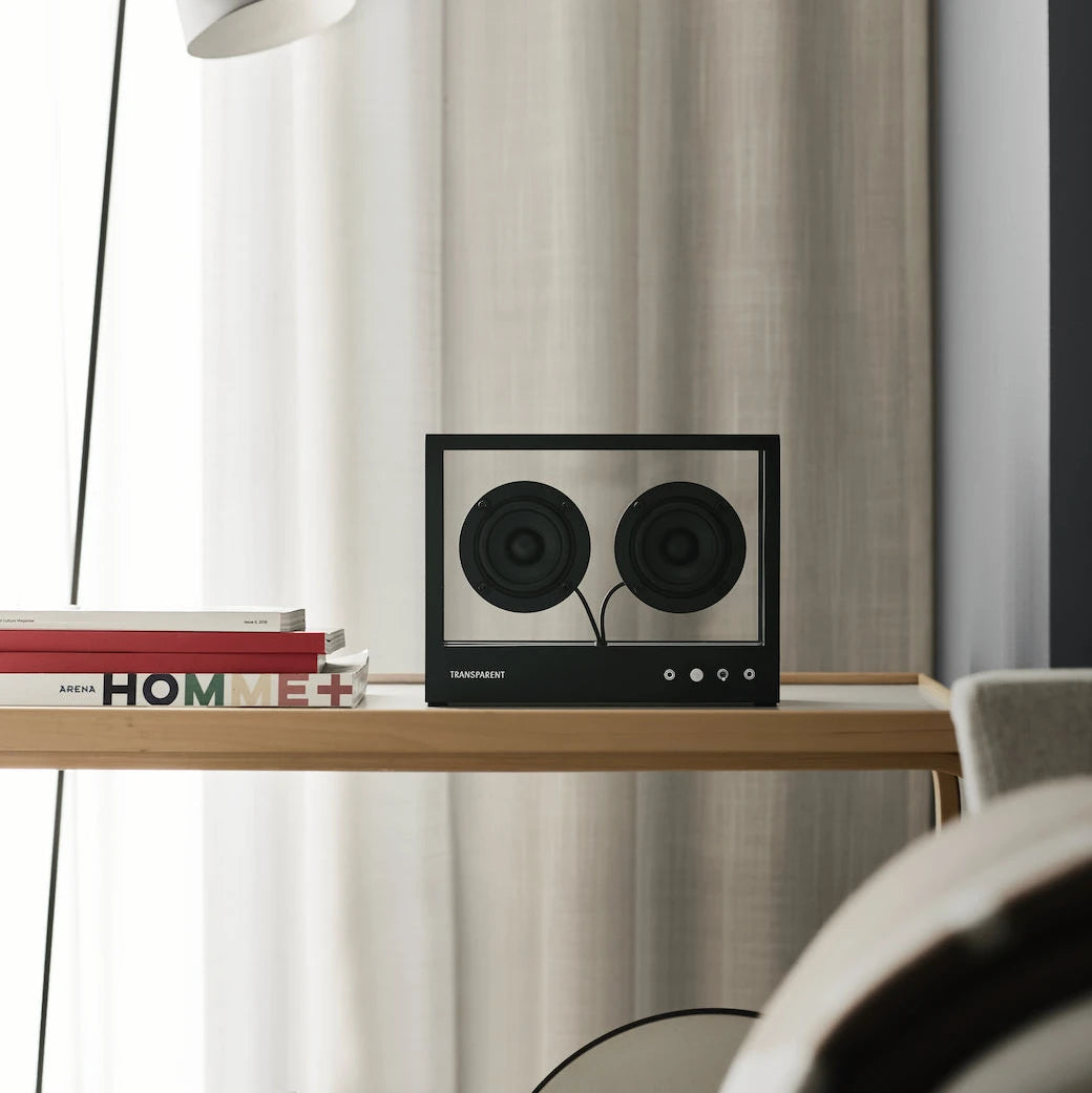 TRANSPARENT Liten høyttaler Svart