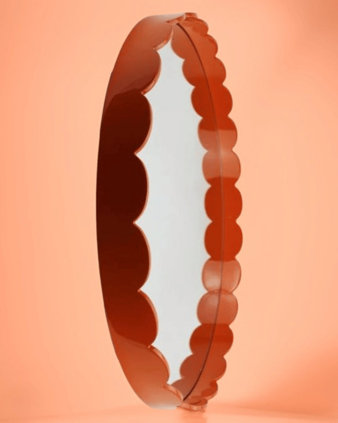 Scalloped Big Mirror Orange