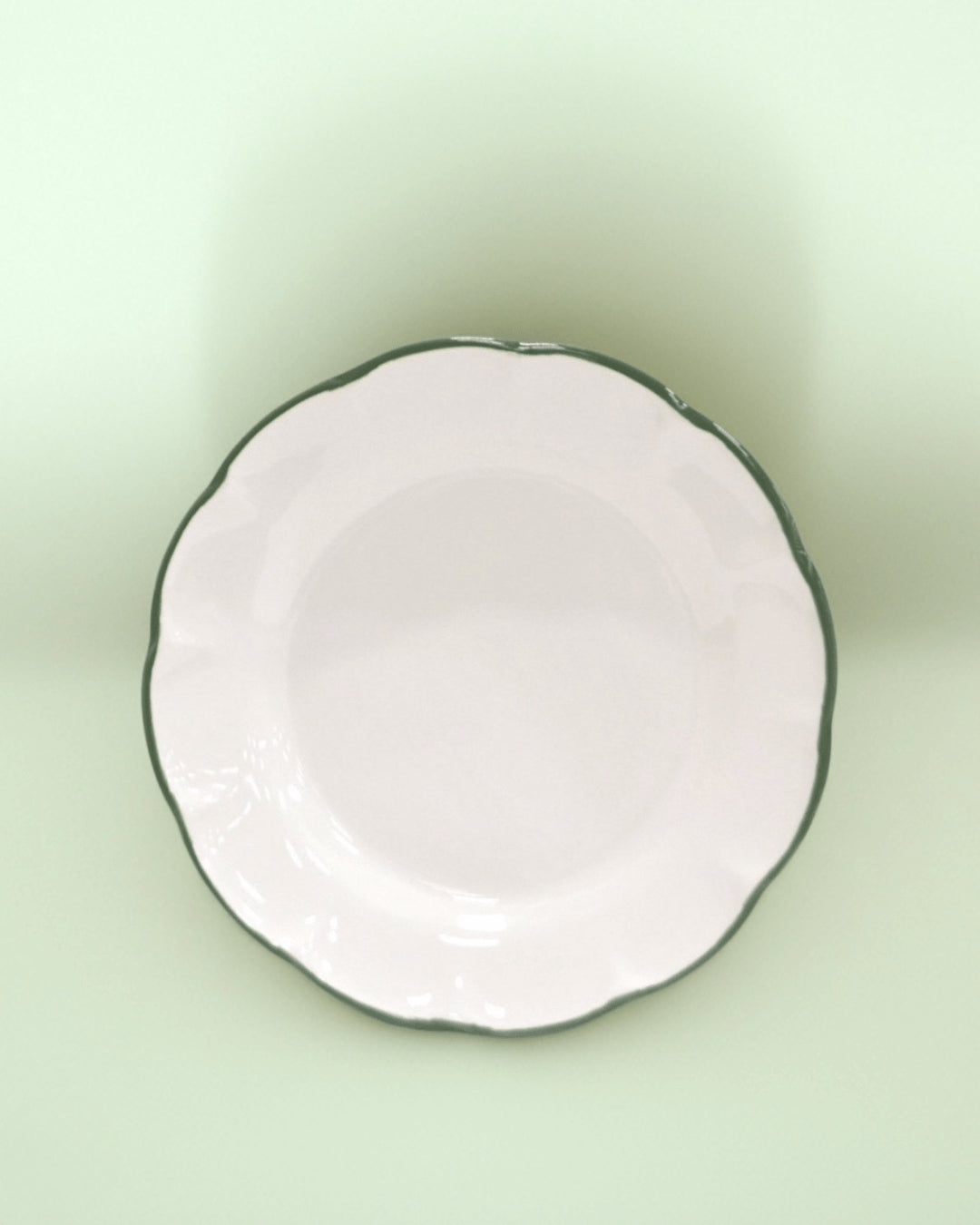 Little Plate Dark Green Line
