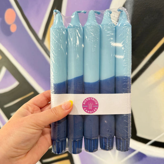 Candles Clear Blue Water 5-p