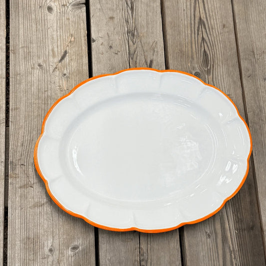 Oval Tray Orange Line