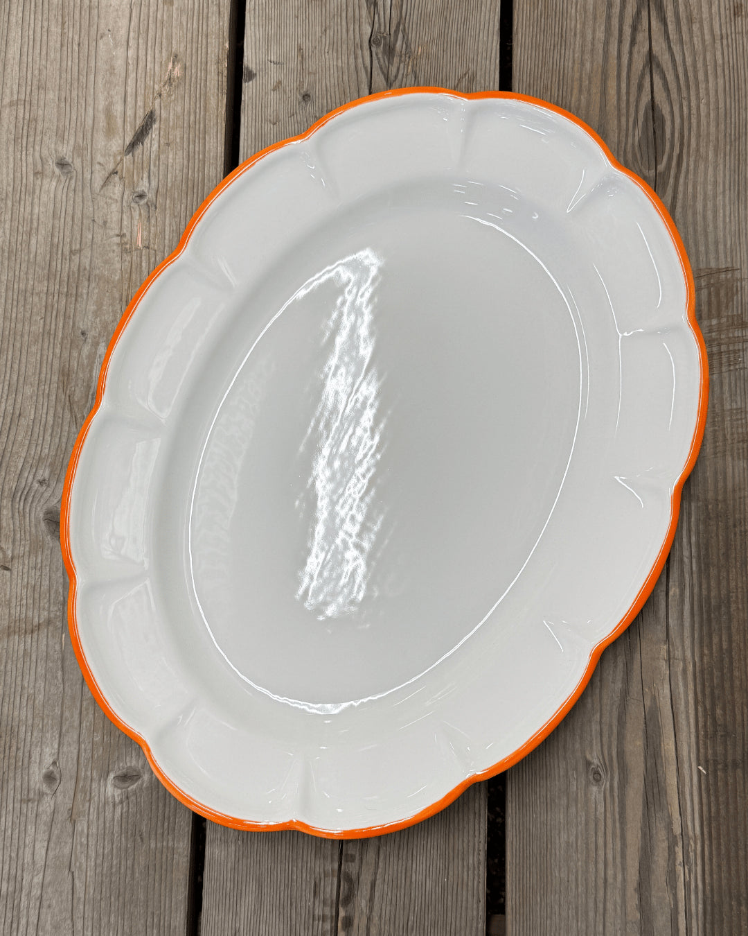 Oval Tray Orange Line