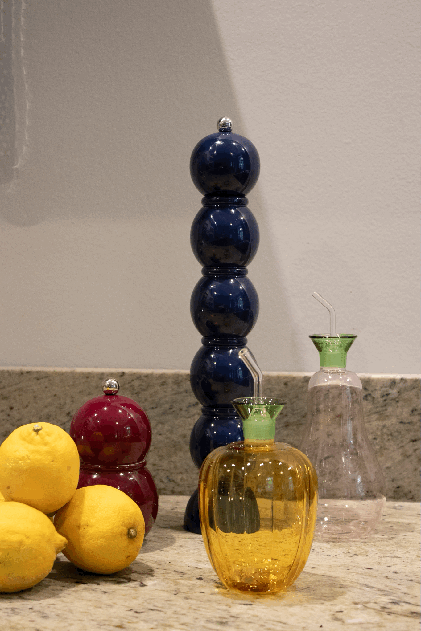 Big Bobbin Salt & Pepper Mill Navy Blue