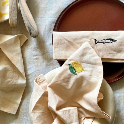 Midnatt Napkin Set Déjeuner