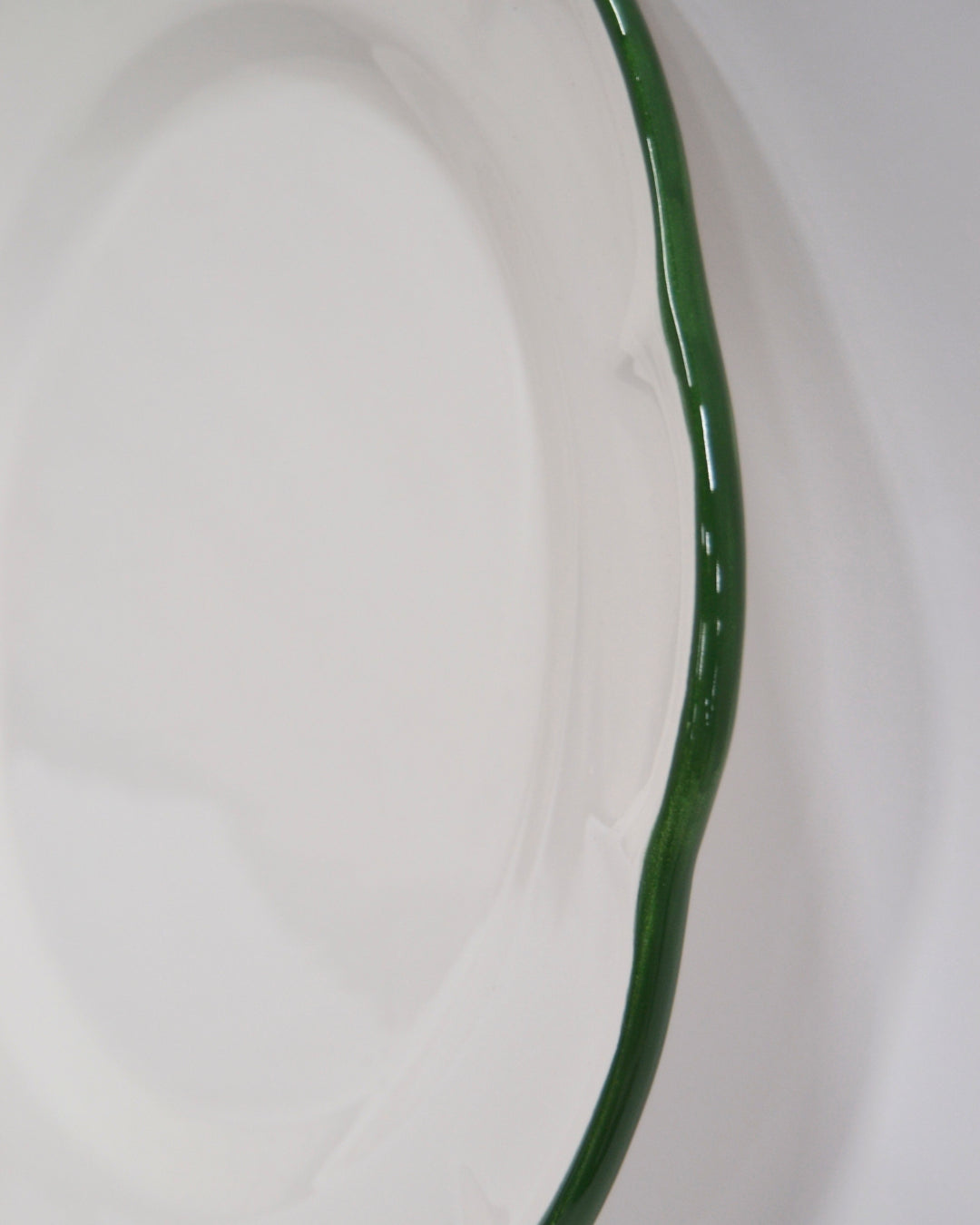 Dinner Plate Dark Green Line