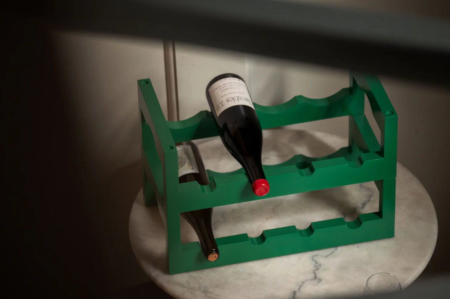 Massproductions Silo Stackable Wine Rack Green