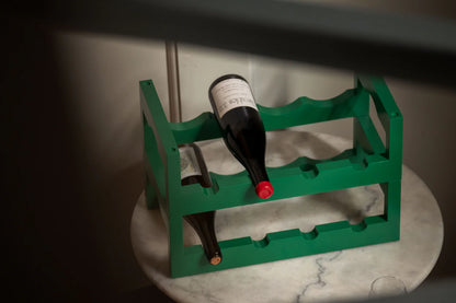 Massproductions Silo Stackable Wine Rack Green