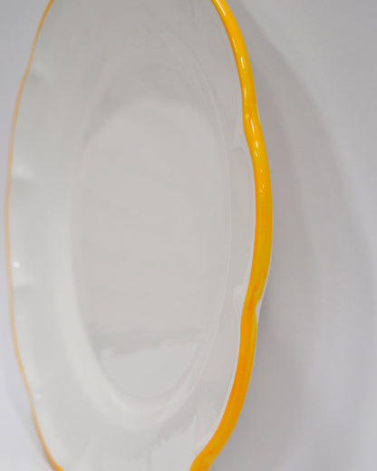 Dinner Plate Yellow Line