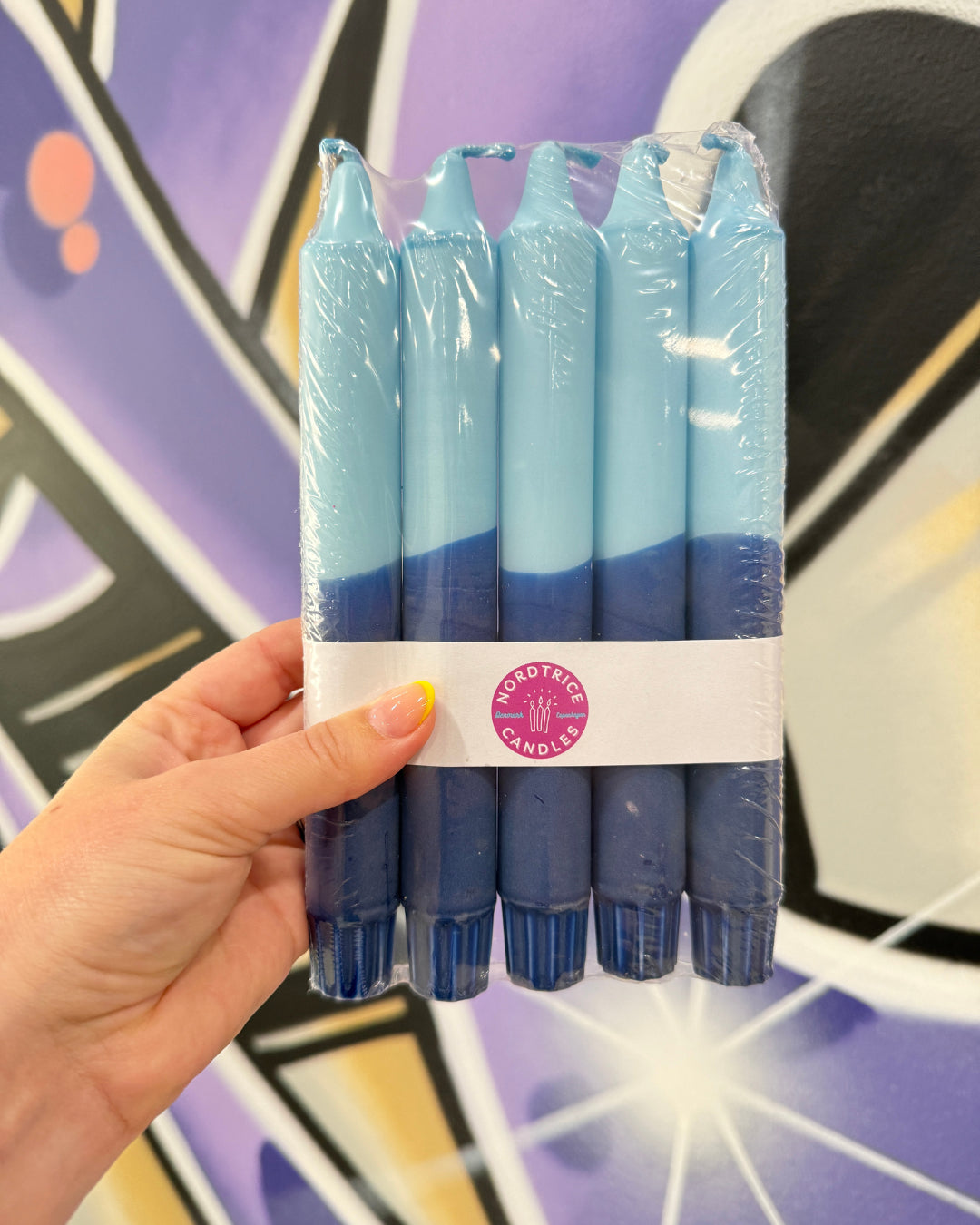 Candles Clear Blue Water 5-p