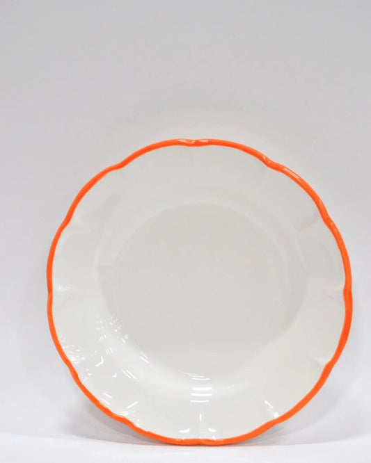 Pasta Plate Orange Line