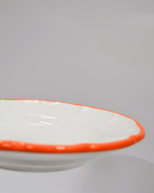 Pasta Plate Orange Line