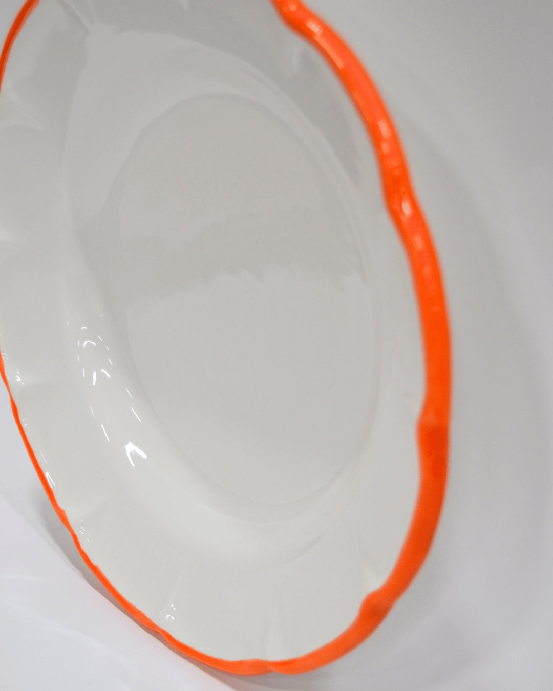 Pasta Plate Orange Line