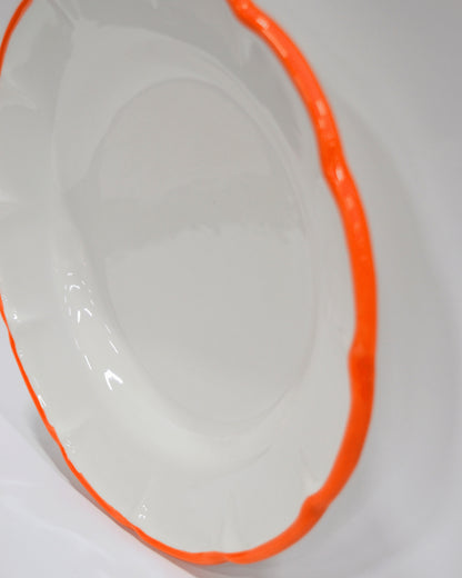 Pasta Plate Orange Line