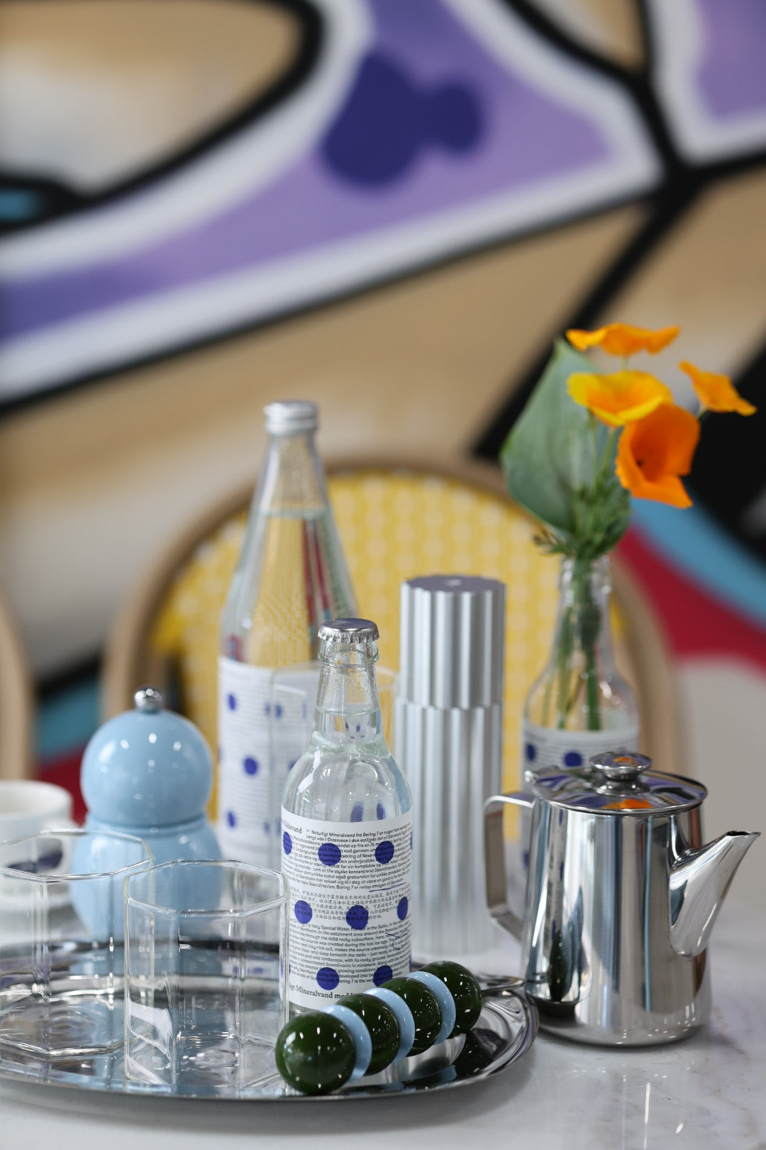 Small Bobbin Salt & Pepper Mill Light Blue