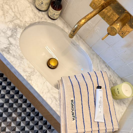 Bongusta Towels Moonbeam & Ultramarine