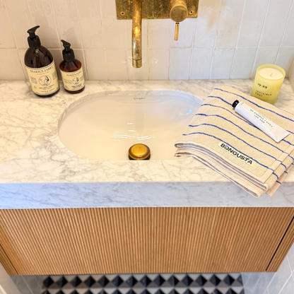 Bongusta Towels Moonbeam & Ultramarine