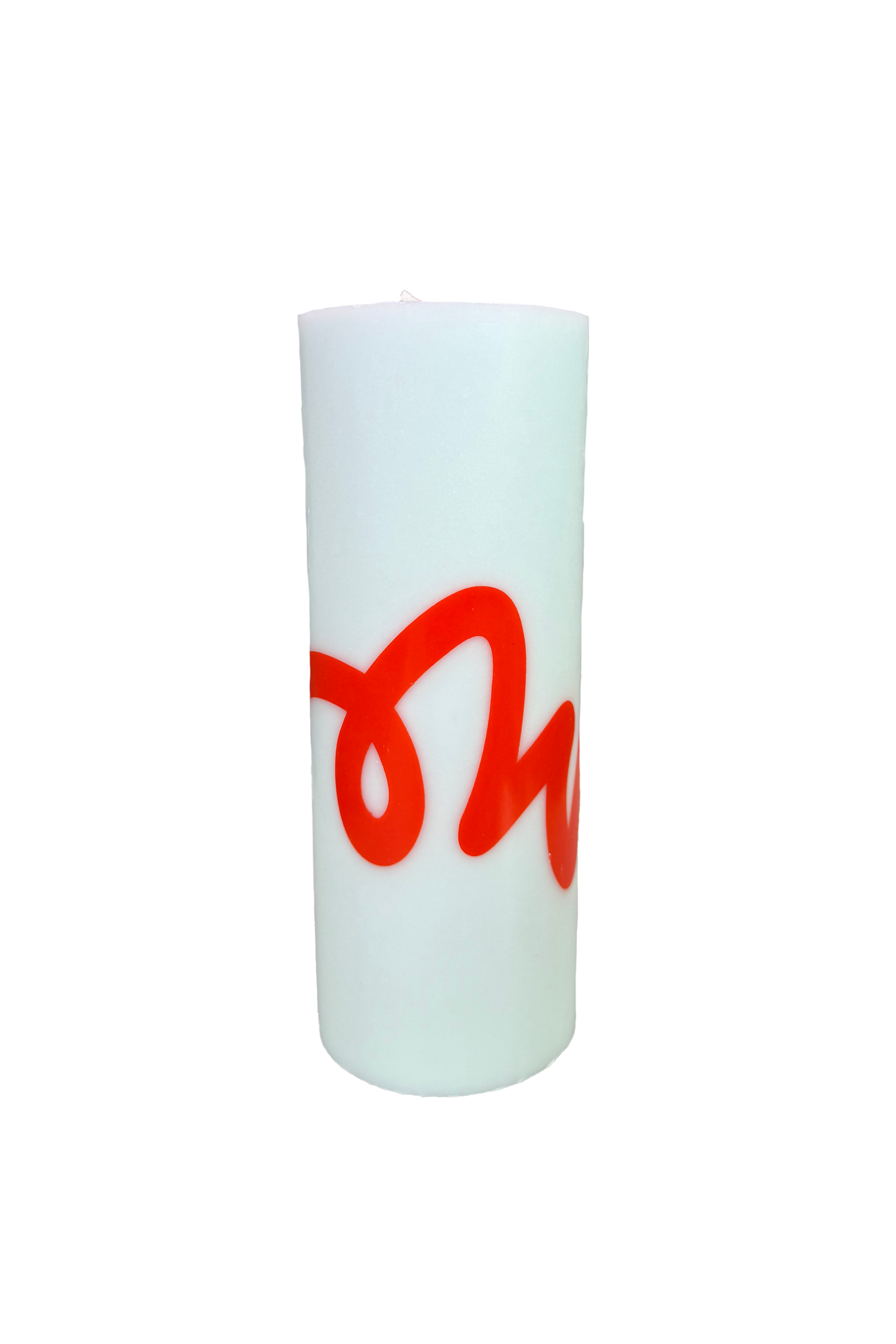 Pillar Candle Mint & Red