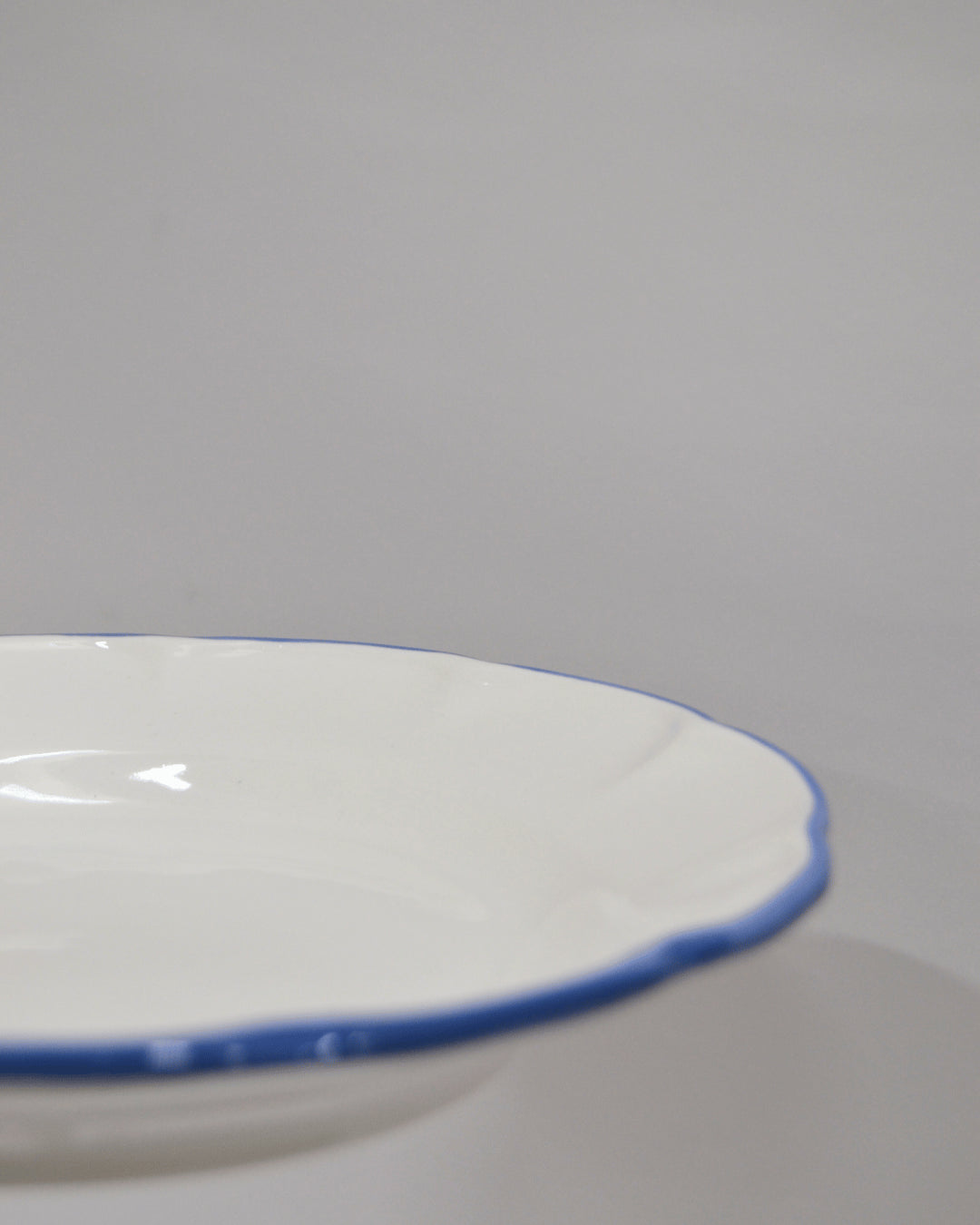 Pasta Plate Light Blue Line