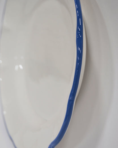 Pasta Plate Blue Line