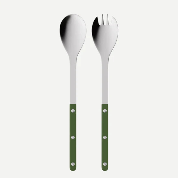 Juego de cubiertos de ensalada Sabre, color verde oscuro.