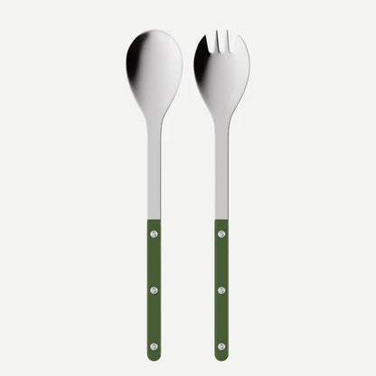 Juego de cubiertos de ensalada Sabre, color verde oscuro.