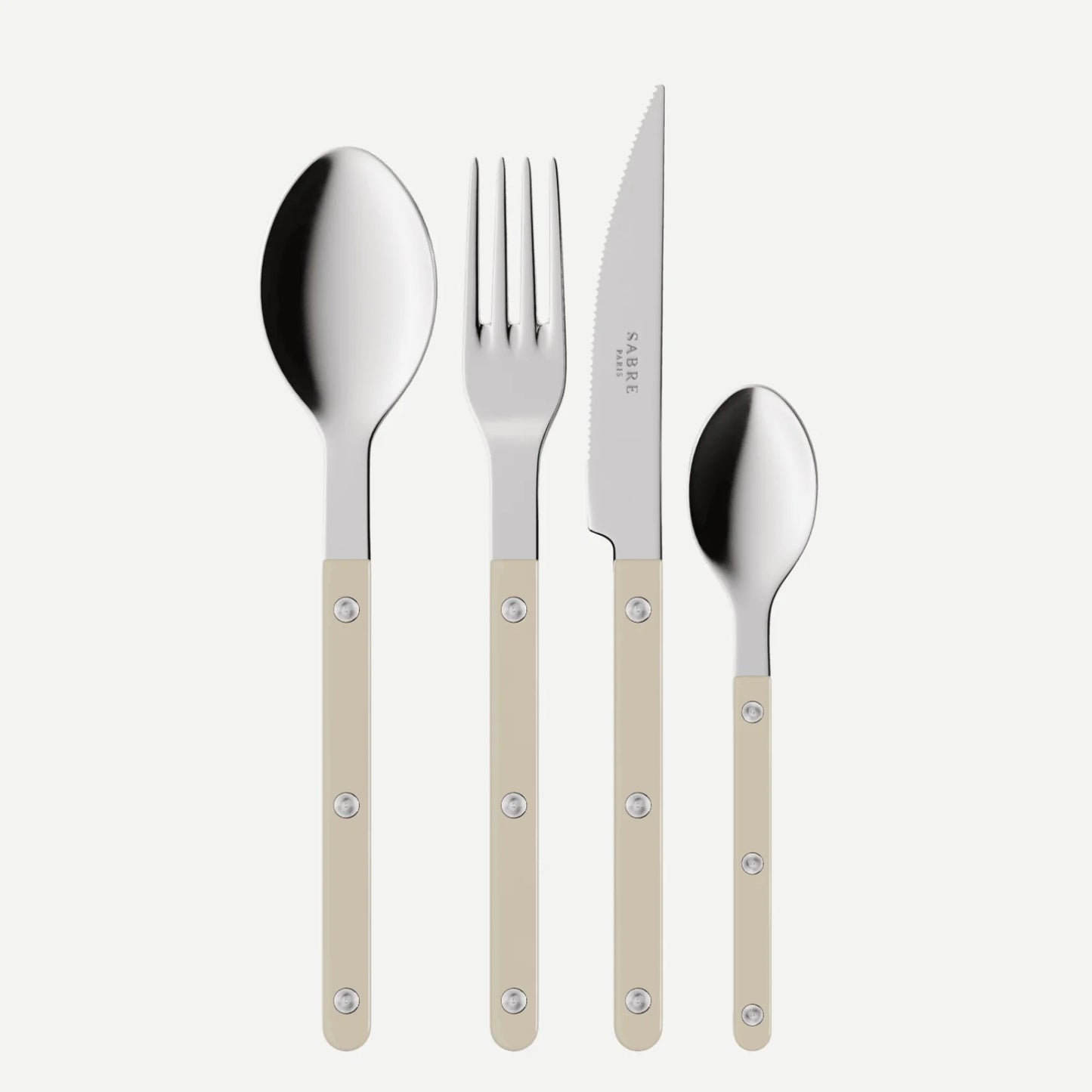 Set di posate Sabre da 24 pezzi, color kaki chiaro