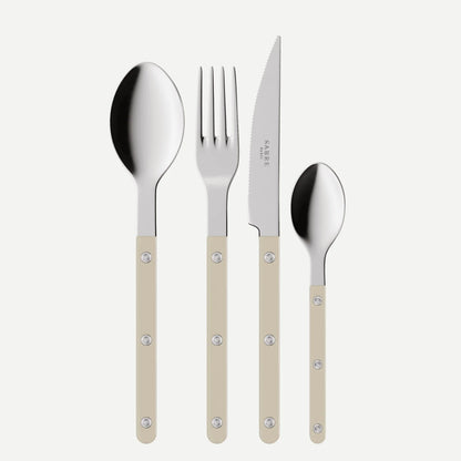 Set di posate Sabre da 24 pezzi, color kaki chiaro
