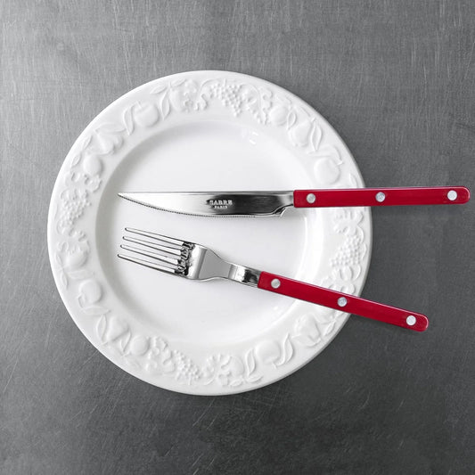 Sabre Besteckset, 24-teilig, Burgunderrot