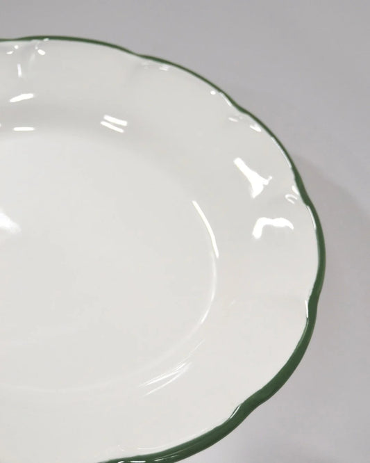 Little Plate Dark Green Line