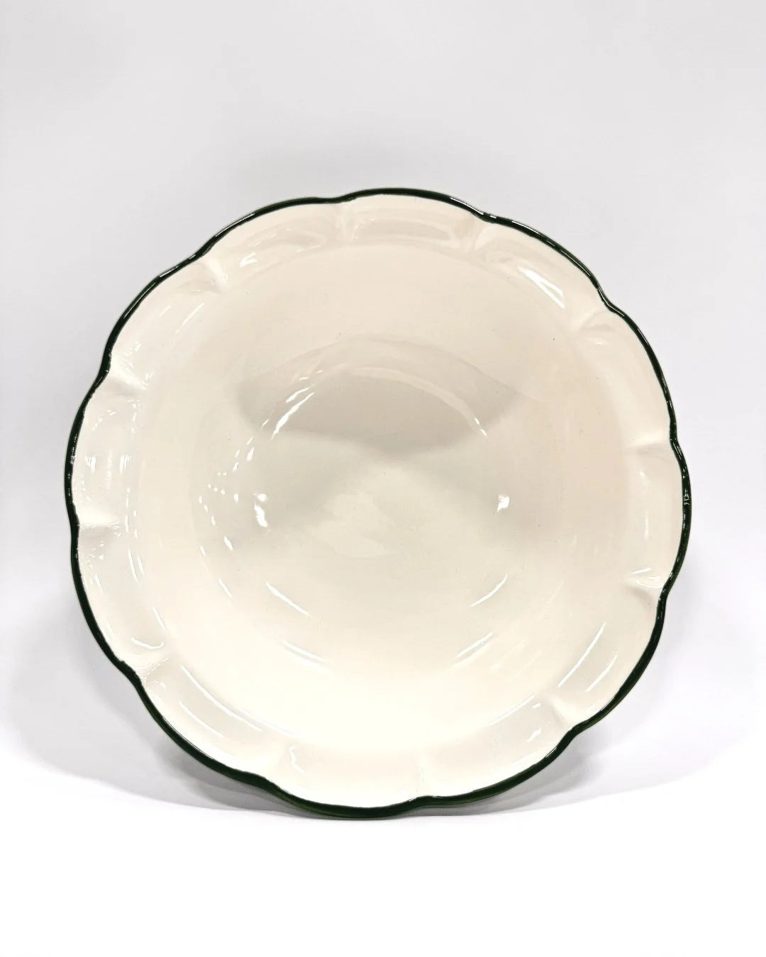 Salad Bowl Dark Green Line