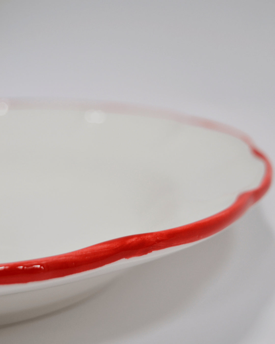 Pasta Plate Red Line