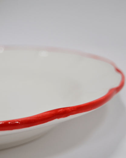 Pasta Plate Red Line