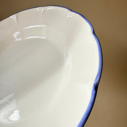 Pasta Plate Light Blue Line