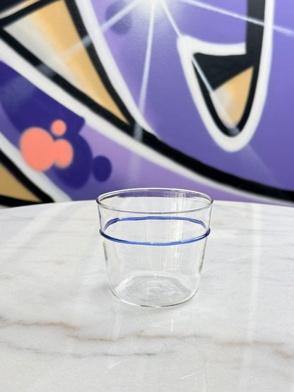 Drinking Glass Blue Line