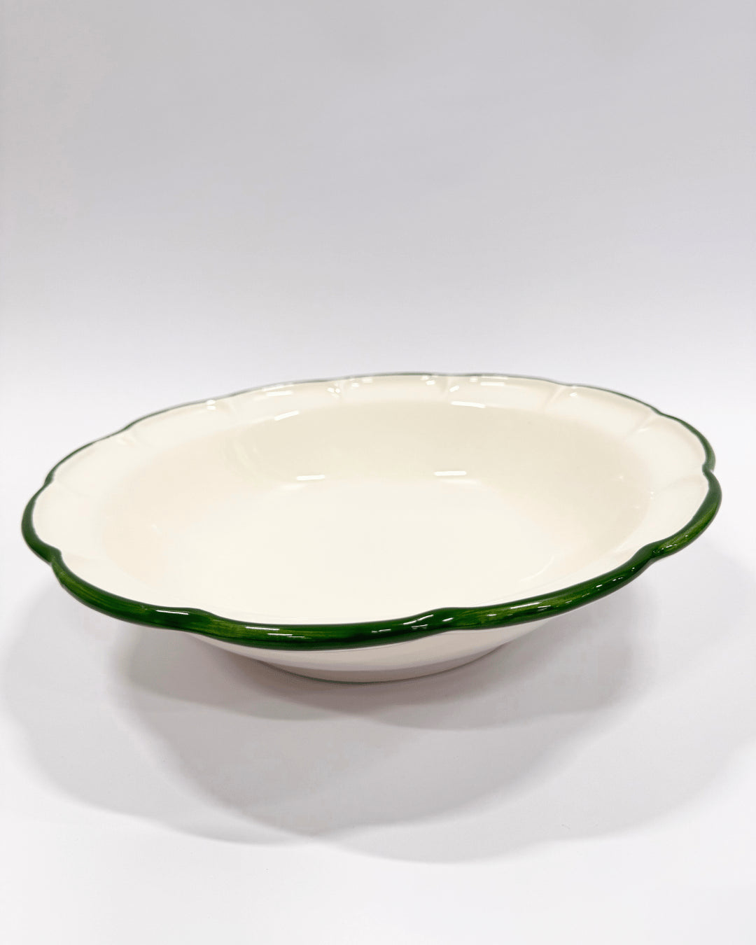 Salad Bowl Dark Green Line