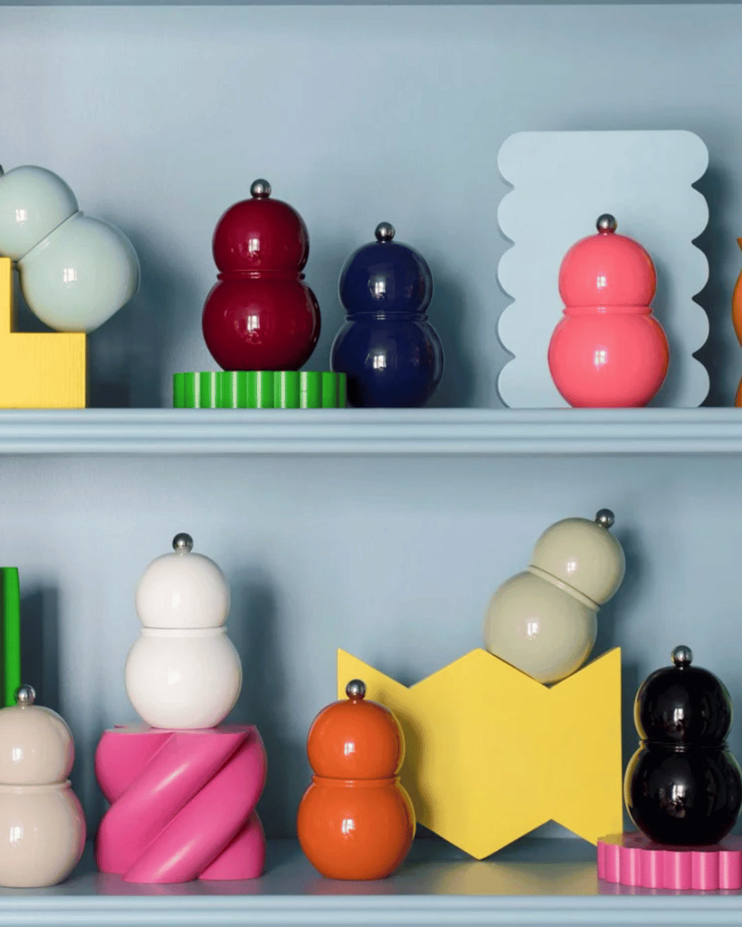 Small Bobbin Salt & Pepper Mill Chambray