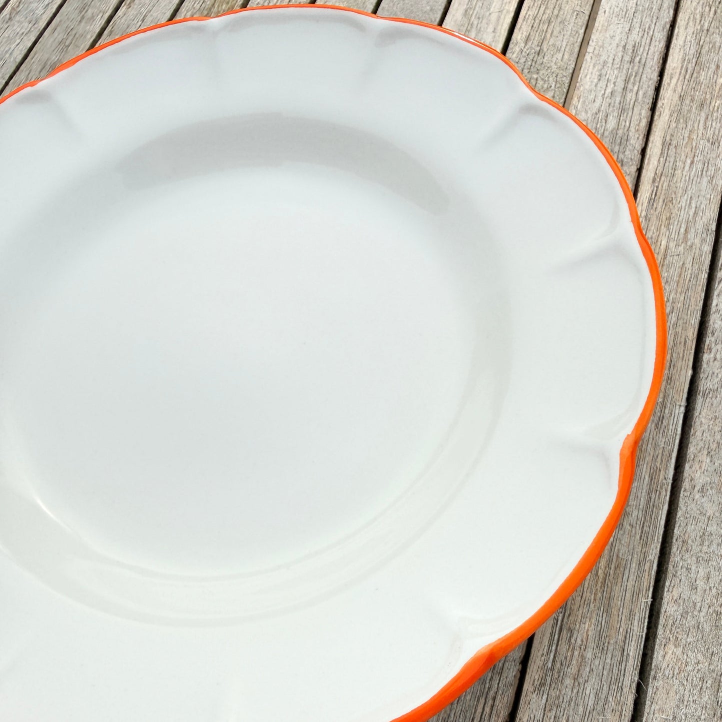 Pasta Plate Orange Line