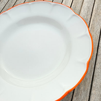 Pasta Plate Orange Line