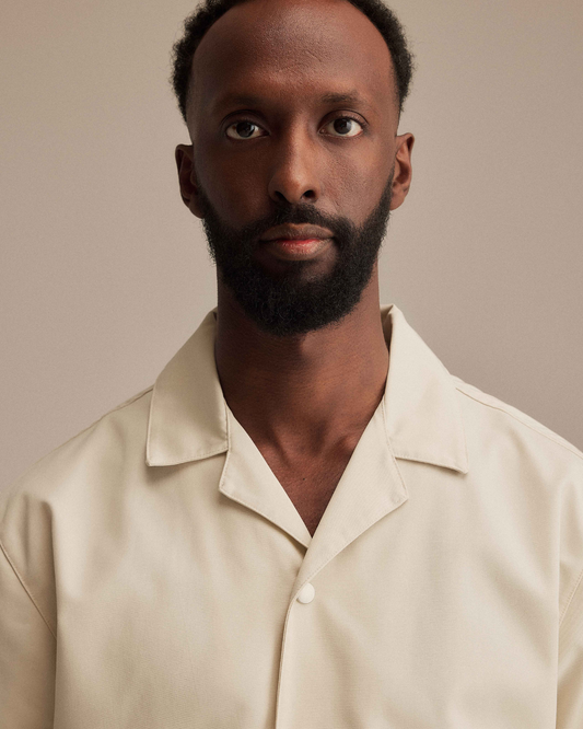 Smör Camp-Collar Jacket Tan