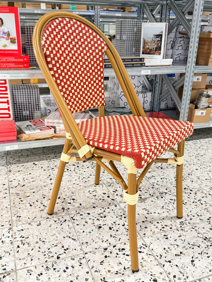 French Bistro Chair Red 2-p