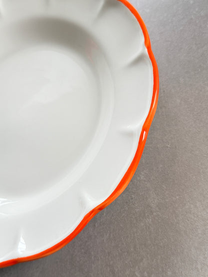 Pasta Plate Orange Line