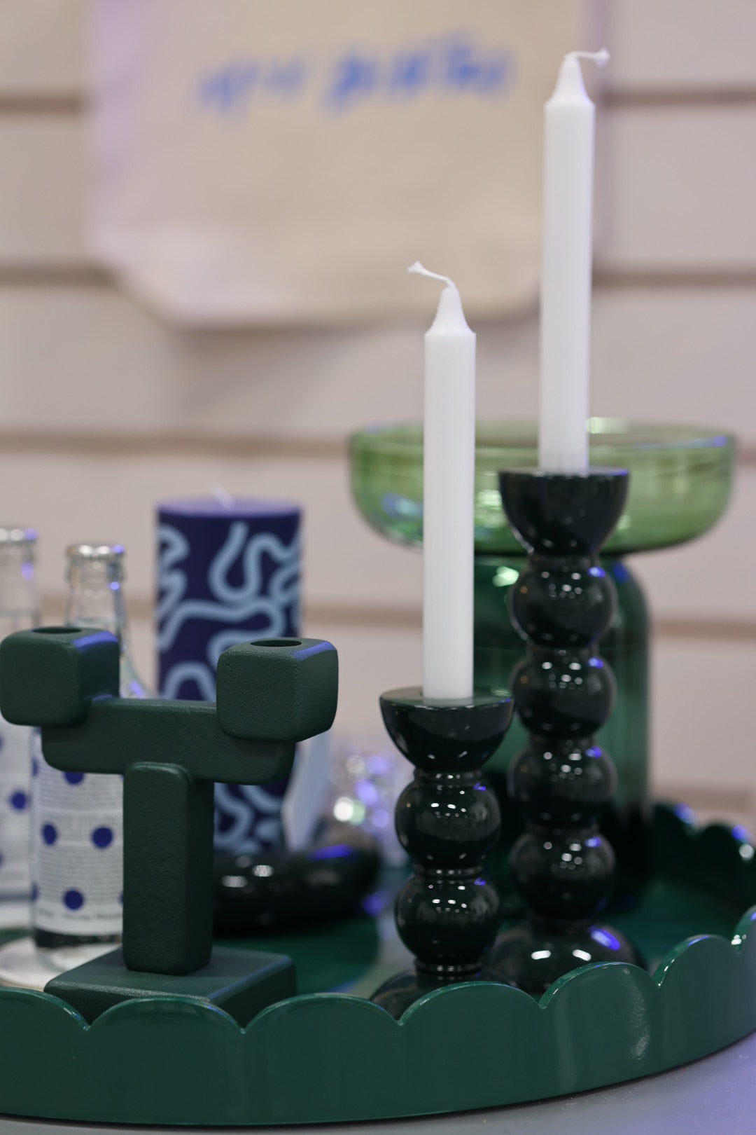 Bobbin Racing Green Candle Stick 14 cm