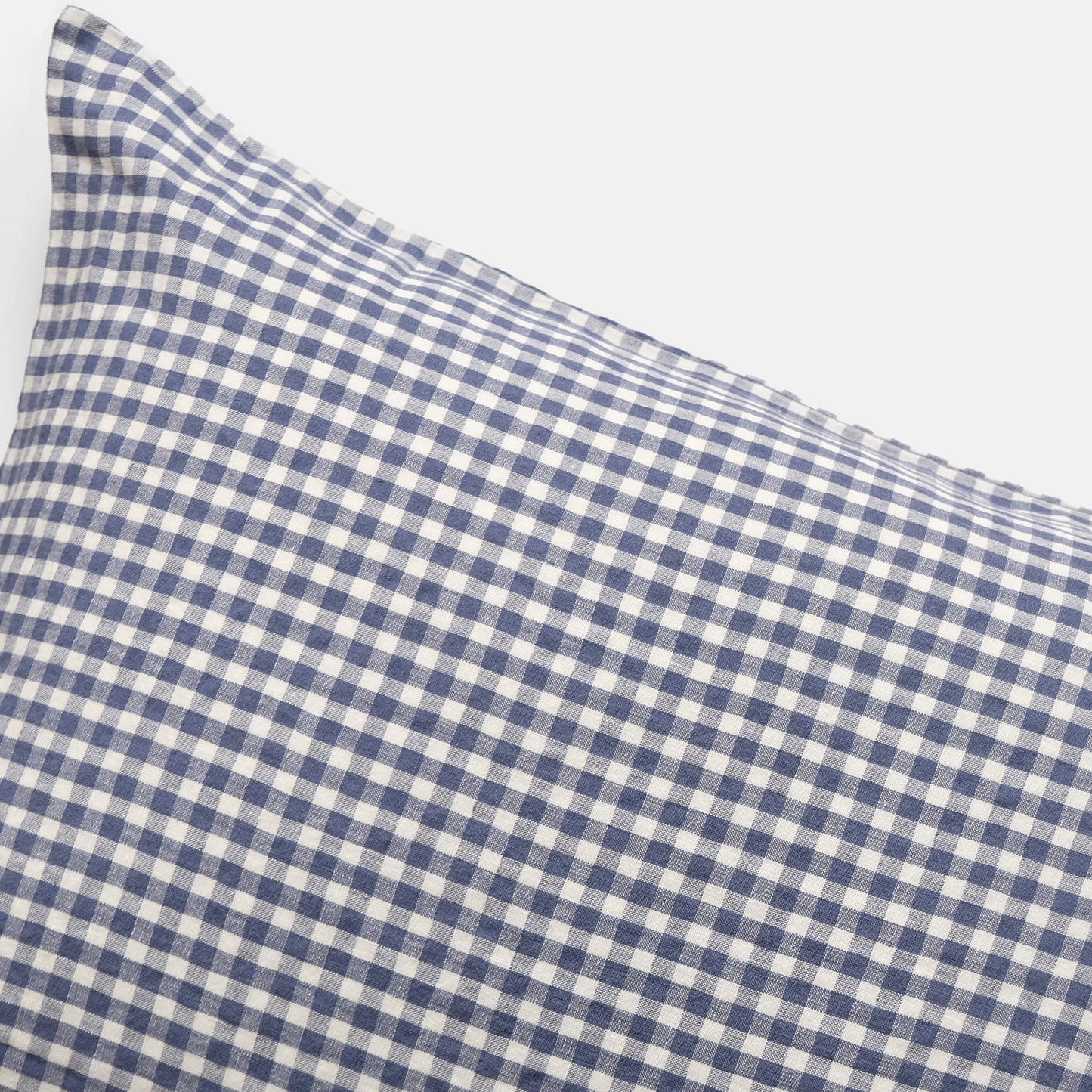 French Cushion Cover Blue Gingham