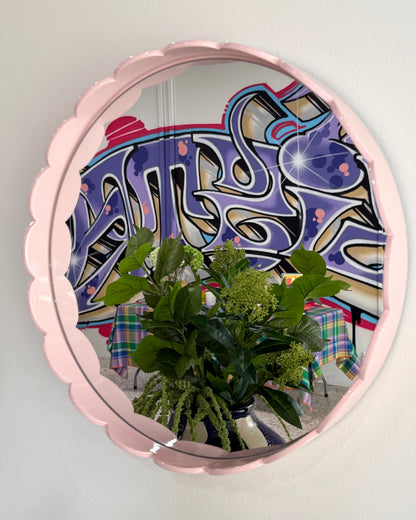 Scalloped Mirror Pink