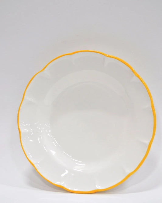Pasta Plate Yellow Line