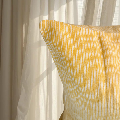 French Cushion Cover Yellow Stripe