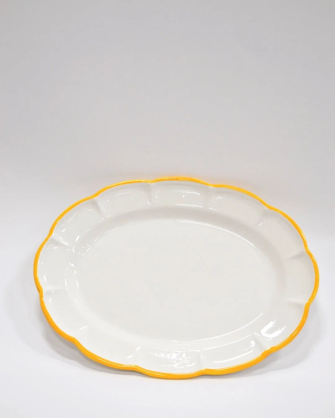Oval Tray Yellow Line