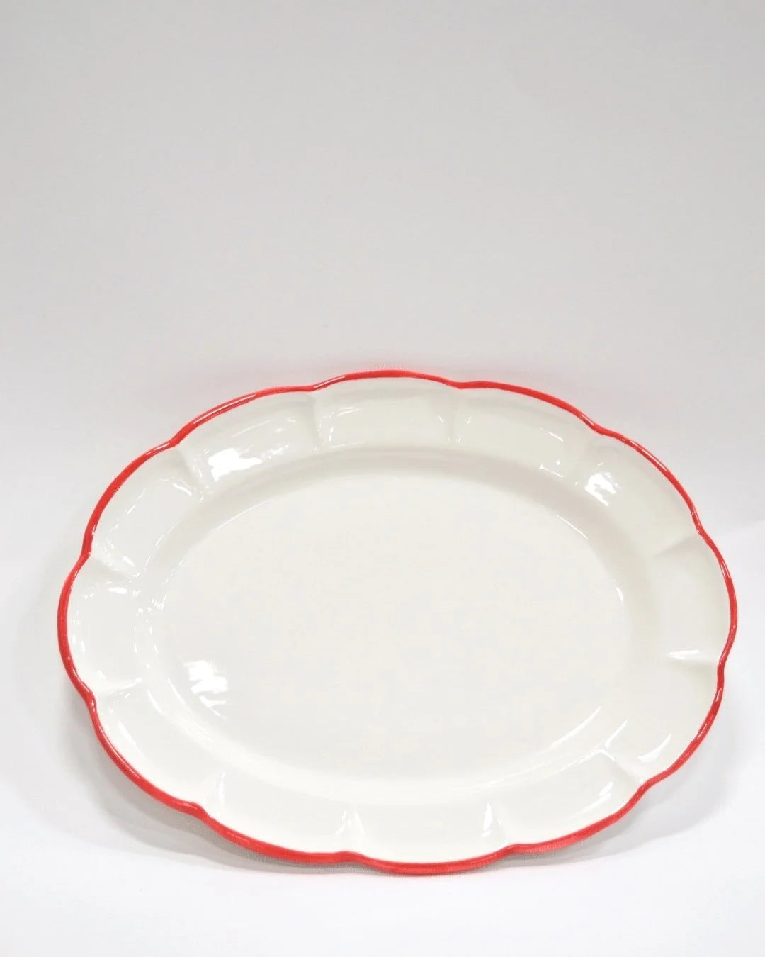Oval Tray Red Line